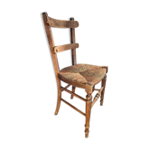 Chaise paillée ancienne