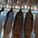 Set of 5 large silver-plated spoons