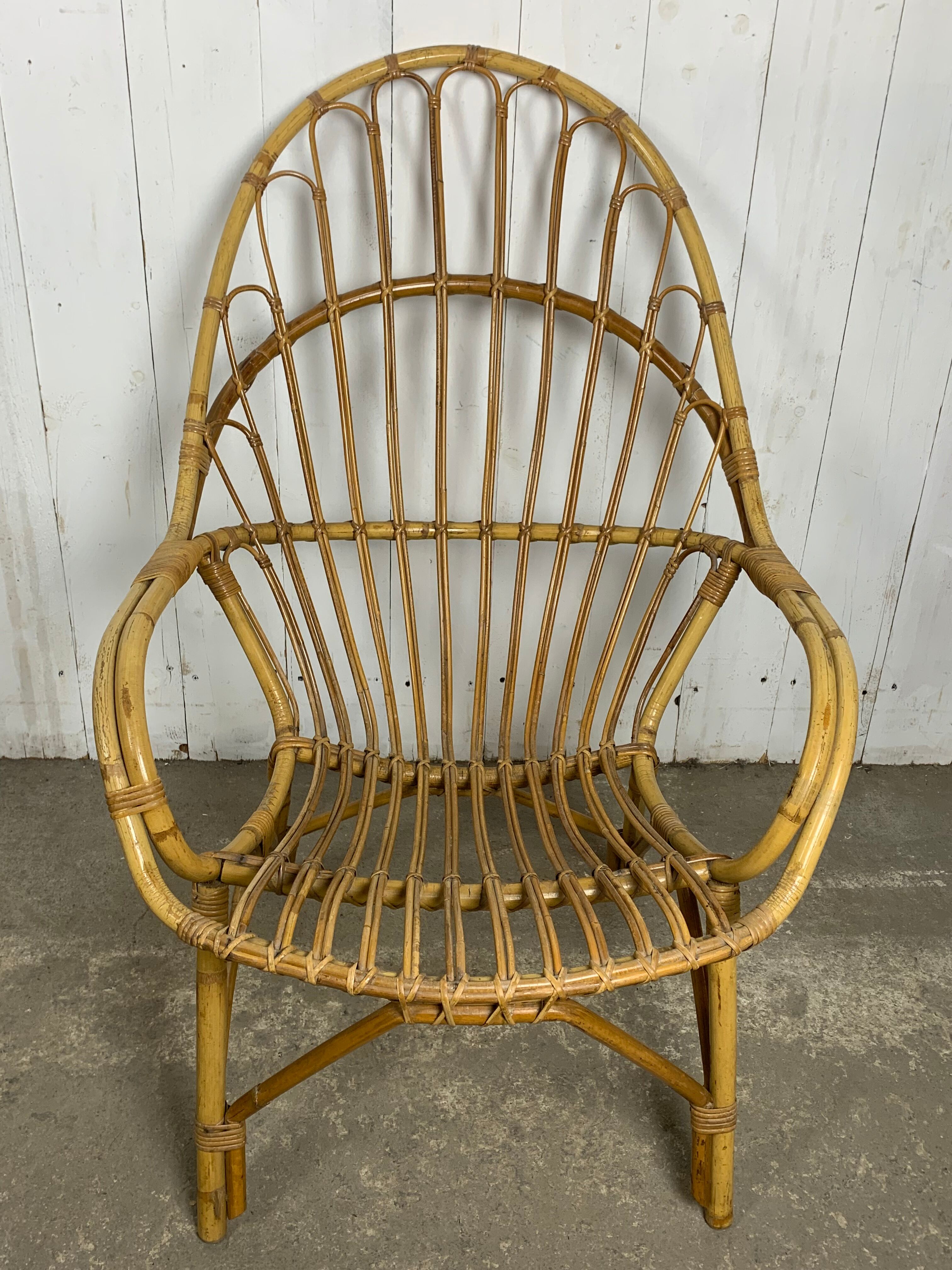 Rattan armchair