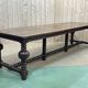 Oak monastery table with turned legs from the 1930s