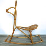 Rattan rocking horse 1960