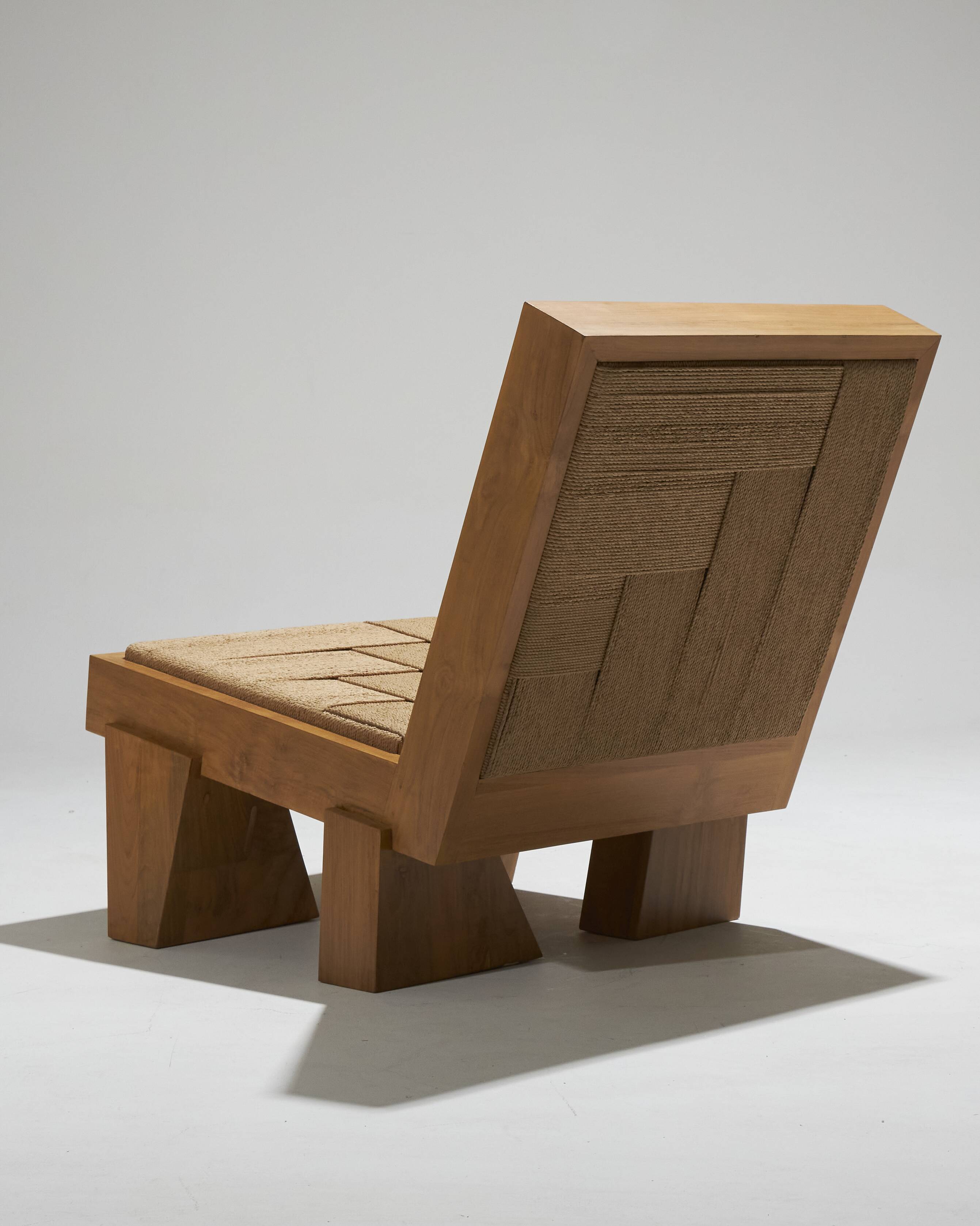Natural rope block chair