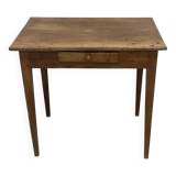 Side table in natural wood, spindle legs