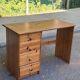 Solid pine desk with a 4-drawer unit — Scandinavian / chalet style
