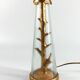 Vintage lamp base signed Pierre Casenove, gilded bronze, glass, 1970s.