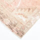 Faded red and beige vintage runner rug 322x85cm