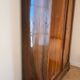 Antique solid walnut wardrobe with two doors.