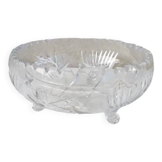 Cut crystal salad bowl