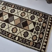 Tapis de couloir neutre en laine turque nouée à la main, référence 2064