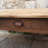 Table basse table de ferme brute