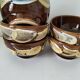 Set of 5 vintage enameled bowls – Chic terracotta ambiance