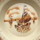 Flat decoration porcelain boat Moulin des loups