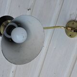 Adjustable stem wall lamp with ball head, diabolo lampshade