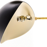 Pair black shell wall lamps
