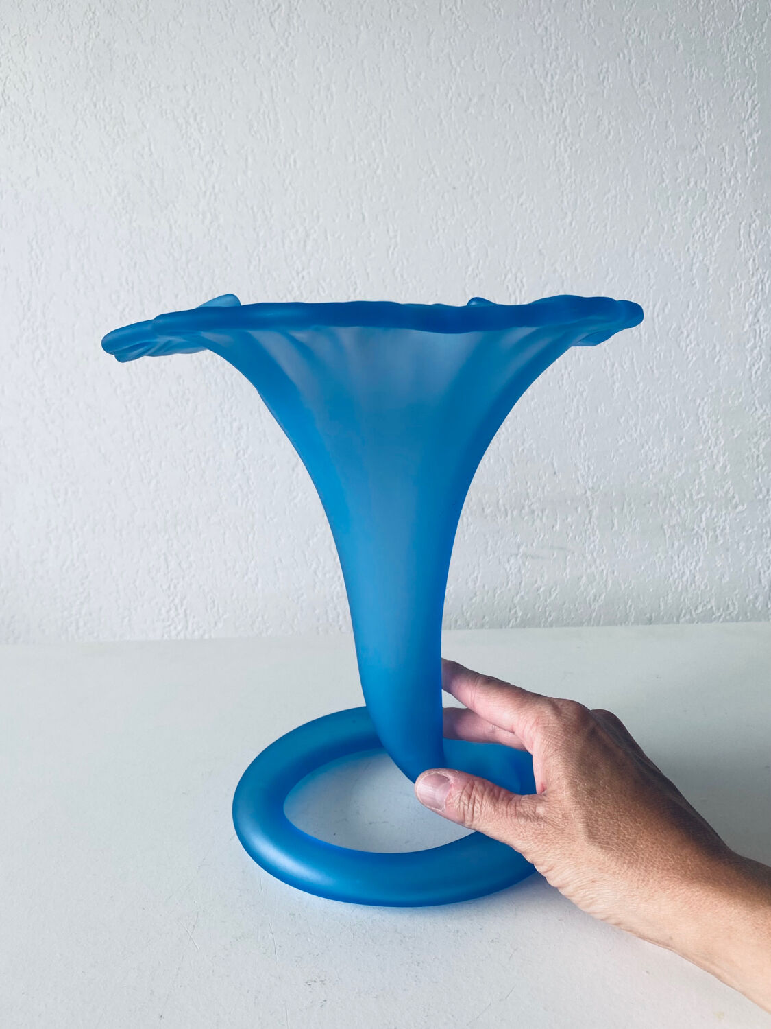Large tulip vase or corolla in Murano glass