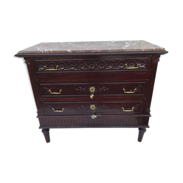 Commode ancienne dessus marbre