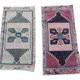 Set of 2 vintage handmade Turkish rugs 49x89 cm