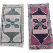 Lot de 2 tapis turcs vintage faits main