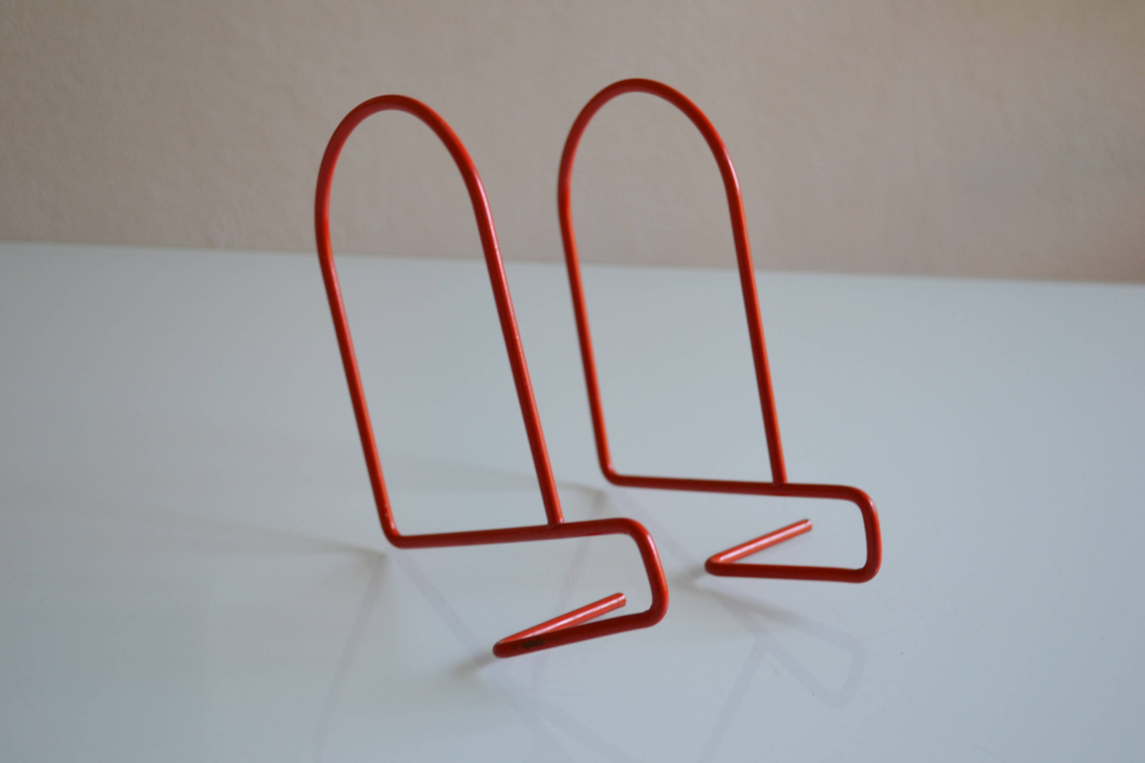 Paire de serre livres minimaliste années 80