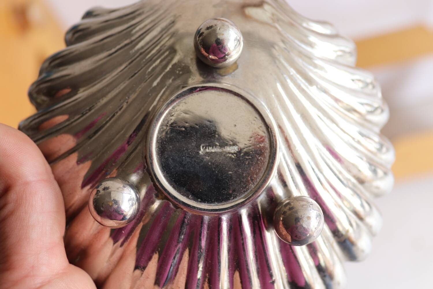 Silver-plated metal shell tray – J. L'Herminé-Després