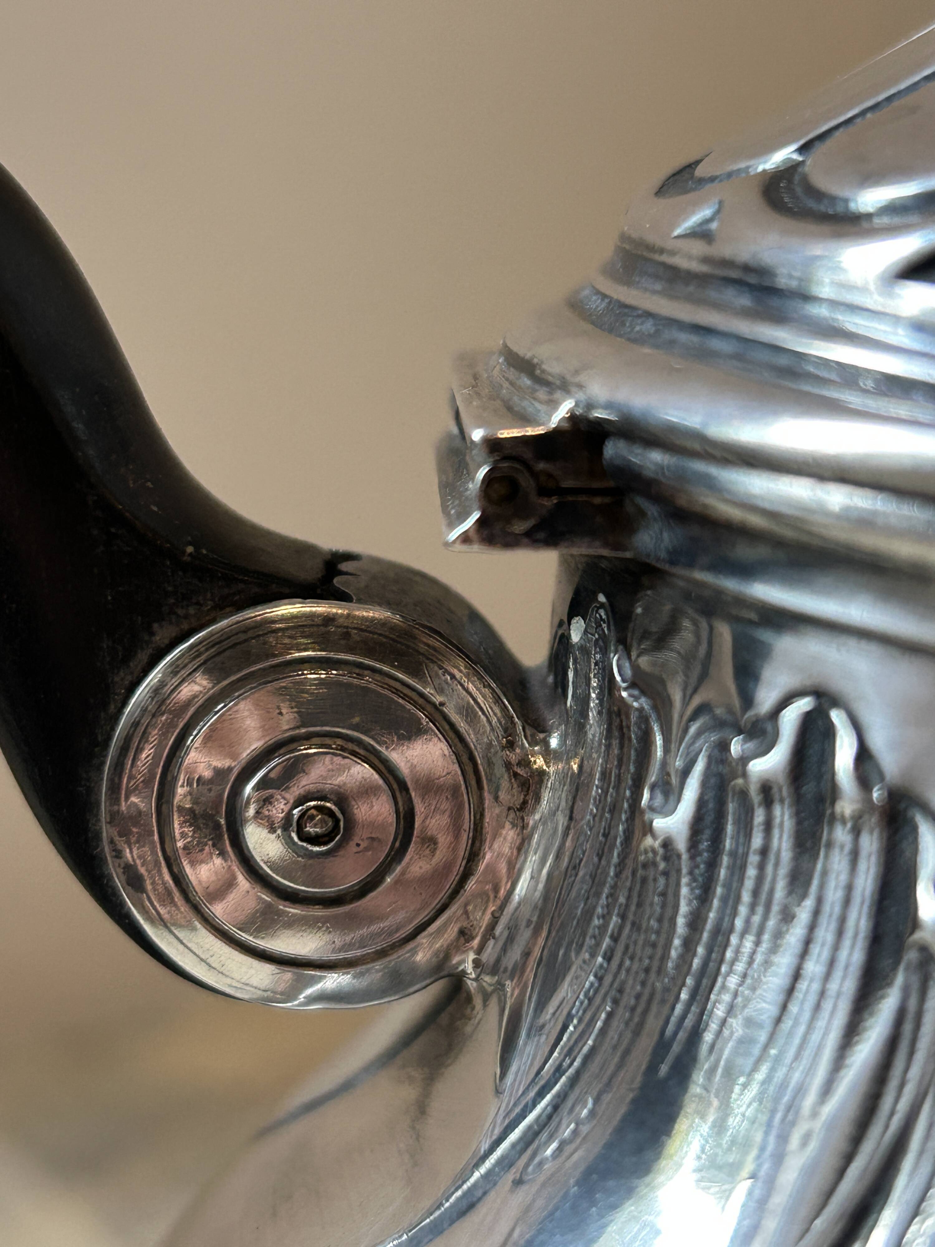 Antique solid silver teapot – Lucien Gruhier – Minerva 1st standard