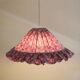 Emilia "purple shell flowers" conical textile suspension with flounce