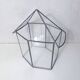 Verrière terrarium mini serre à cactus en verre et métal