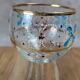 Verre à pied vintage décor peint France années 50