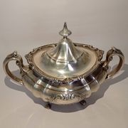 Reed & Barton Solid Sterling Silver Sugar Bowl & Creamer 790 grams