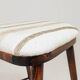 Rustic Beech Bar Stools – Striped Jacquard Fabric