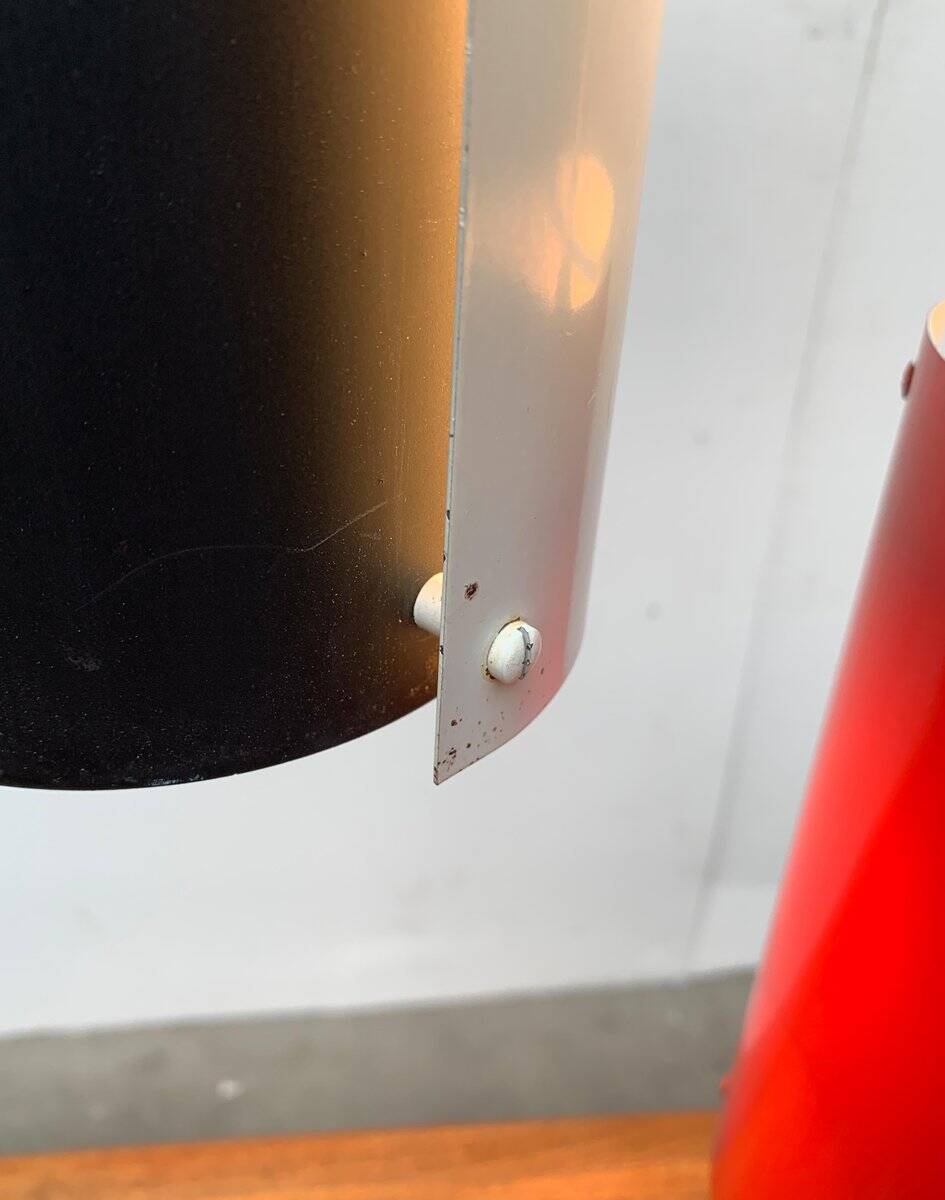 Lampes suspendues en métal minimalistes du milieu du siècle, lot de 2