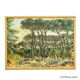 Oil painting by Alexander Michael of a pine forest near Ostia, Italy 1973