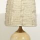 Lampe vintage en céramique beige abat jour en laine, France 1960s