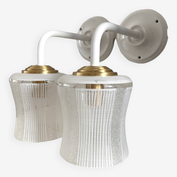 Pair of white wall lights