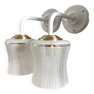 Pair of white wall lights