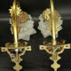 Pair of Louis XVI style flower sconces - signed P. Lucas