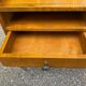 Vintage solid wood desk with removable secretary in colonial style from the 1960s.