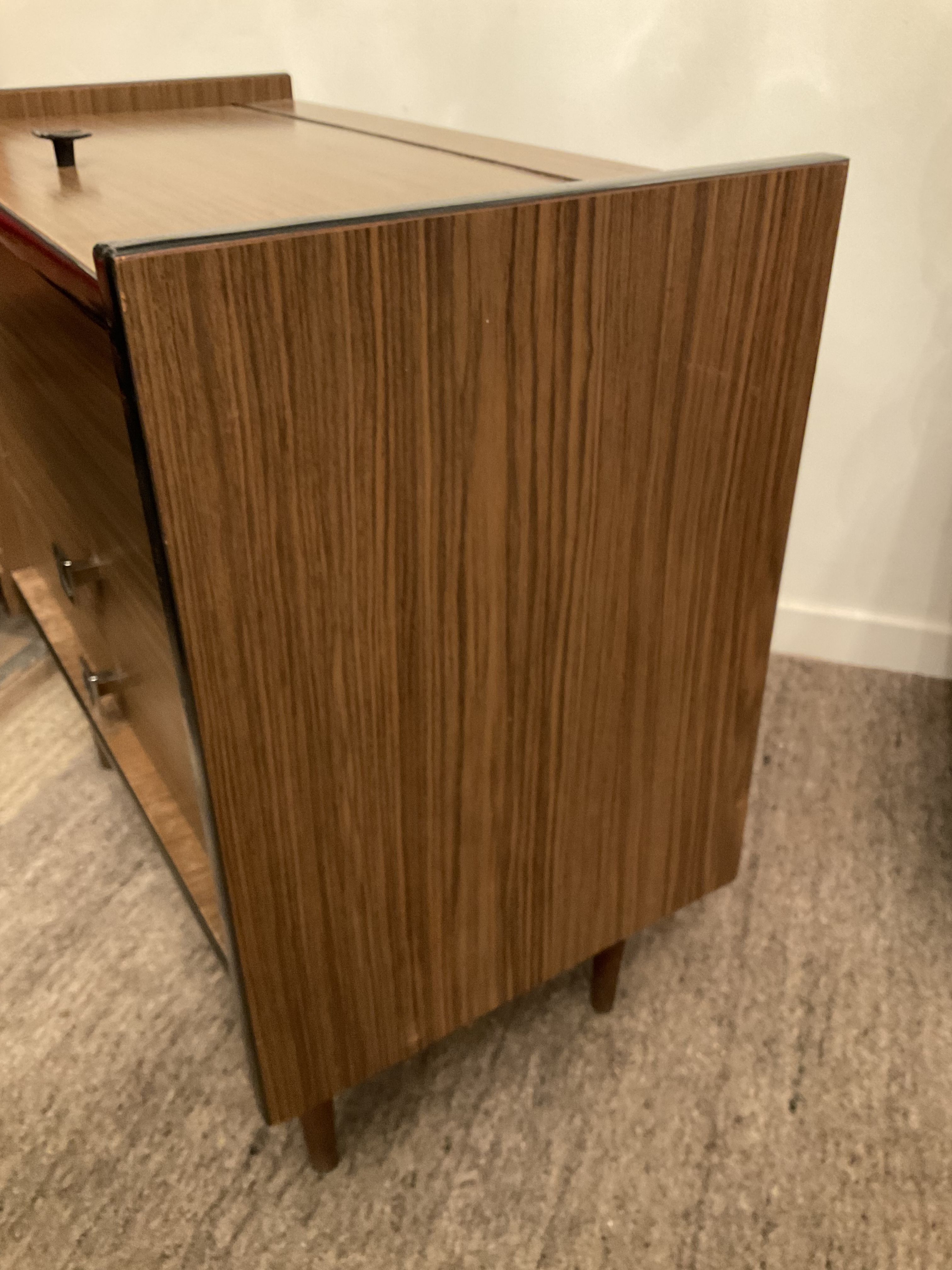 Meuble d’entrée vintage en formica années 70