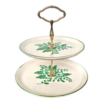 Ceramic flower servant cake display