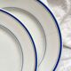2 antique porcelain dessert plates in the Empire style, 19th century