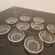 Set of 10 small crystal bowls from Val Saint Lambert.