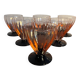 Art Deco sorbet ice cream cup in bubbled glass from the 60s