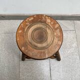 Wooden tripod farm stool