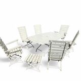 Vintage wood and metal garden furniture. Beautiful quality.