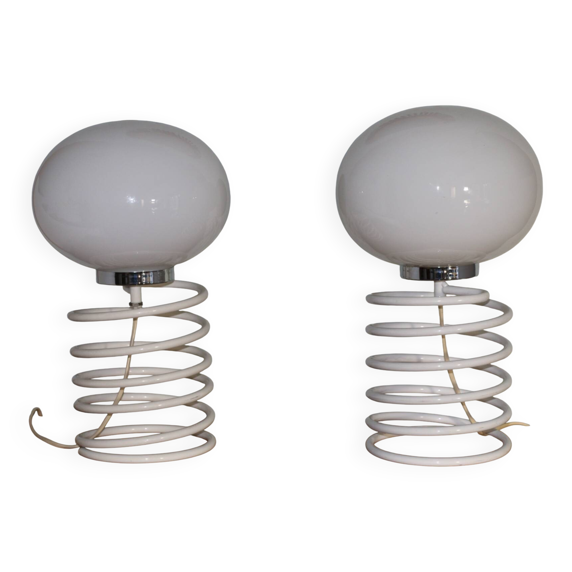 Pair of ingo maurer "spring" lamps