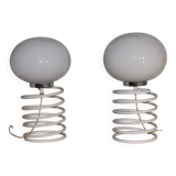 Pair of ingo maurer "spring" lamps