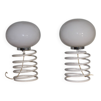Pair of ingo maurer "spring" lamps