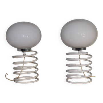 Pair of ingo maurer "spring" lamps