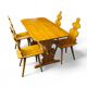 Cepelia Tiroler chairs / table / set of 5 / Poland 1960s / marked