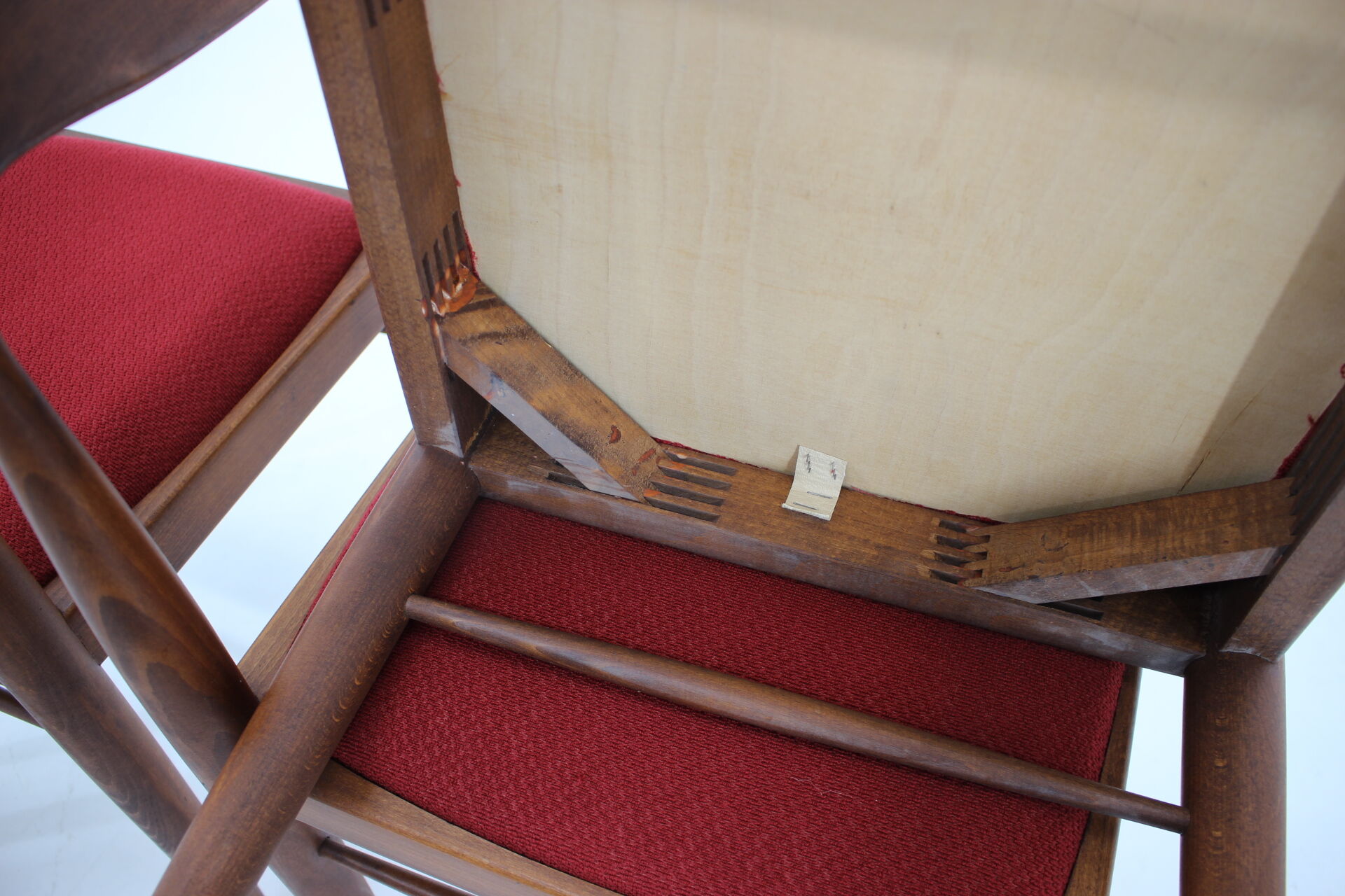 1970s Set of 4 Minimalist Dining Chairs by Drevotvar, Czechoslovakia